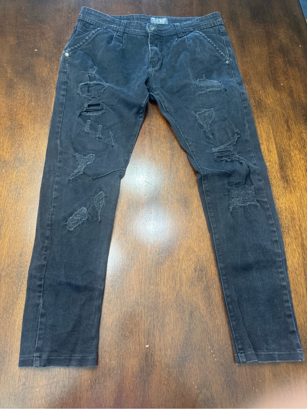 Armani Jeans Black Distressed Skinny Men’s Jeans